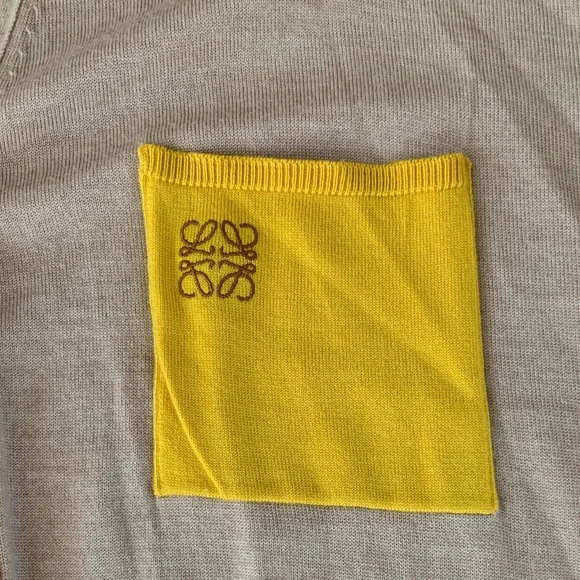 Loewe | EUC Wool Anagram Pocket Cardigan - Camel/Yellow | Sz XL - Picture 9 of 16